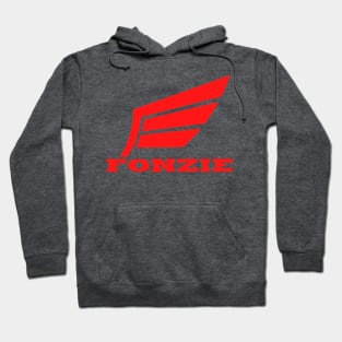 Fonzie Motorcycles - Wings Red Hoodie